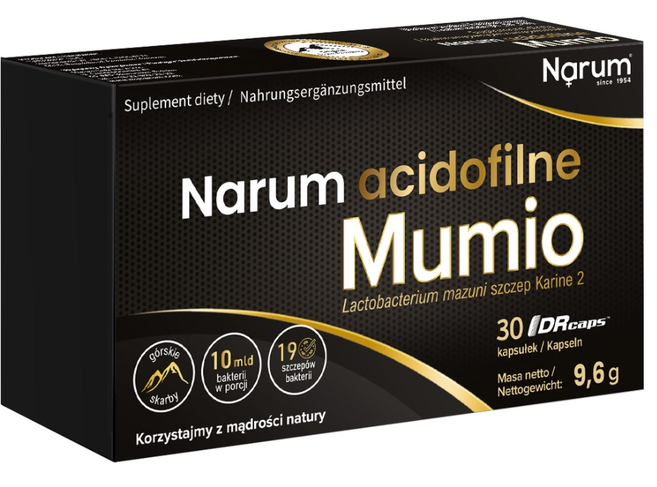 Mumio Acidofilne (Shilajit) 250 mg + Lactobacterium Mazuni "Karine" Str.2, 30 Kapseln