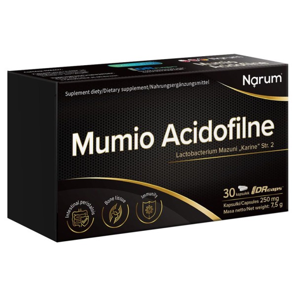 Mumio Acidofilne (Shilajit) 250 mg + Lactobacterium Mazuni "Karine" Str.2, 30 Kapseln